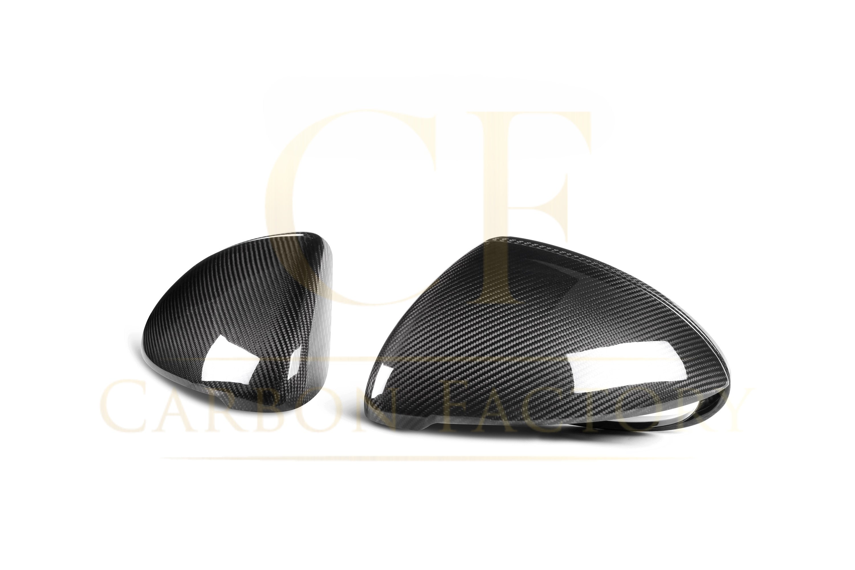 Pre-Preg Carbon Fibre Mirror Covers for Porsche Cayenne 958.2 14-18 LHD - Carbon Factory