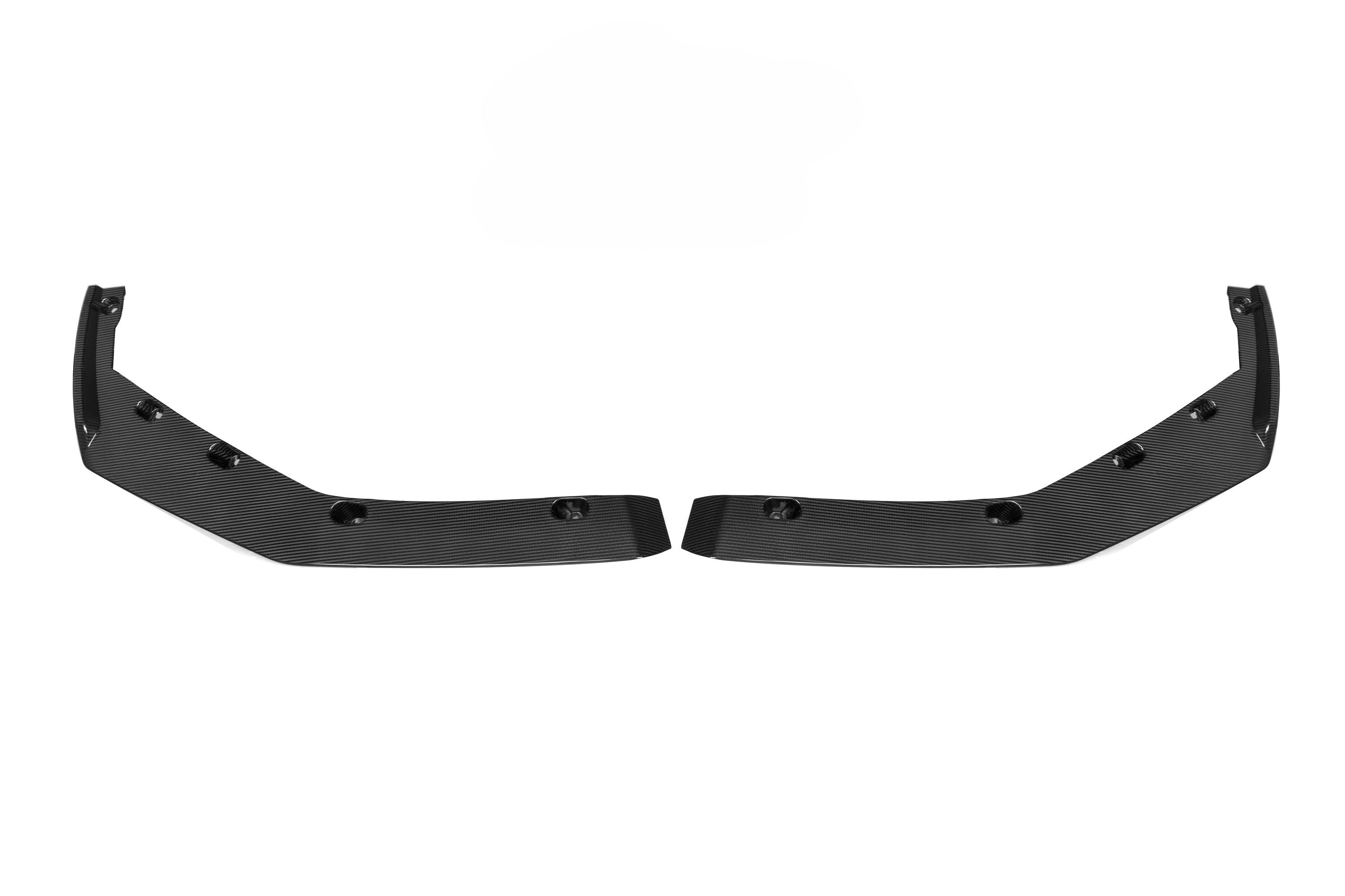 Pre-Preg Carbon fibre front splitter for BMW G90 G99 M5 2025+ showing sleek aerodynamic design and carbon fiber finish.
