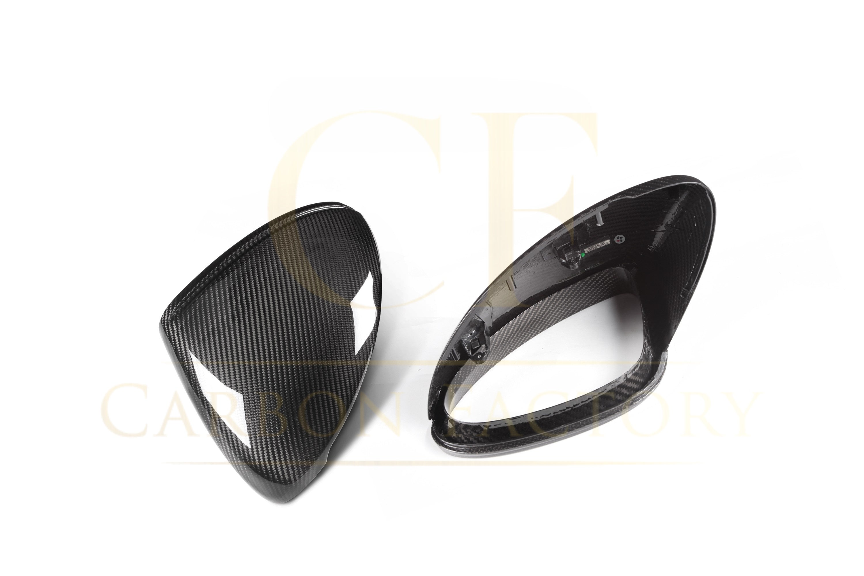 Pre-Preg Carbon Fibre Mirror Covers for Porsche Cayenne 958.2 14-18 LHD - Carbon Factory