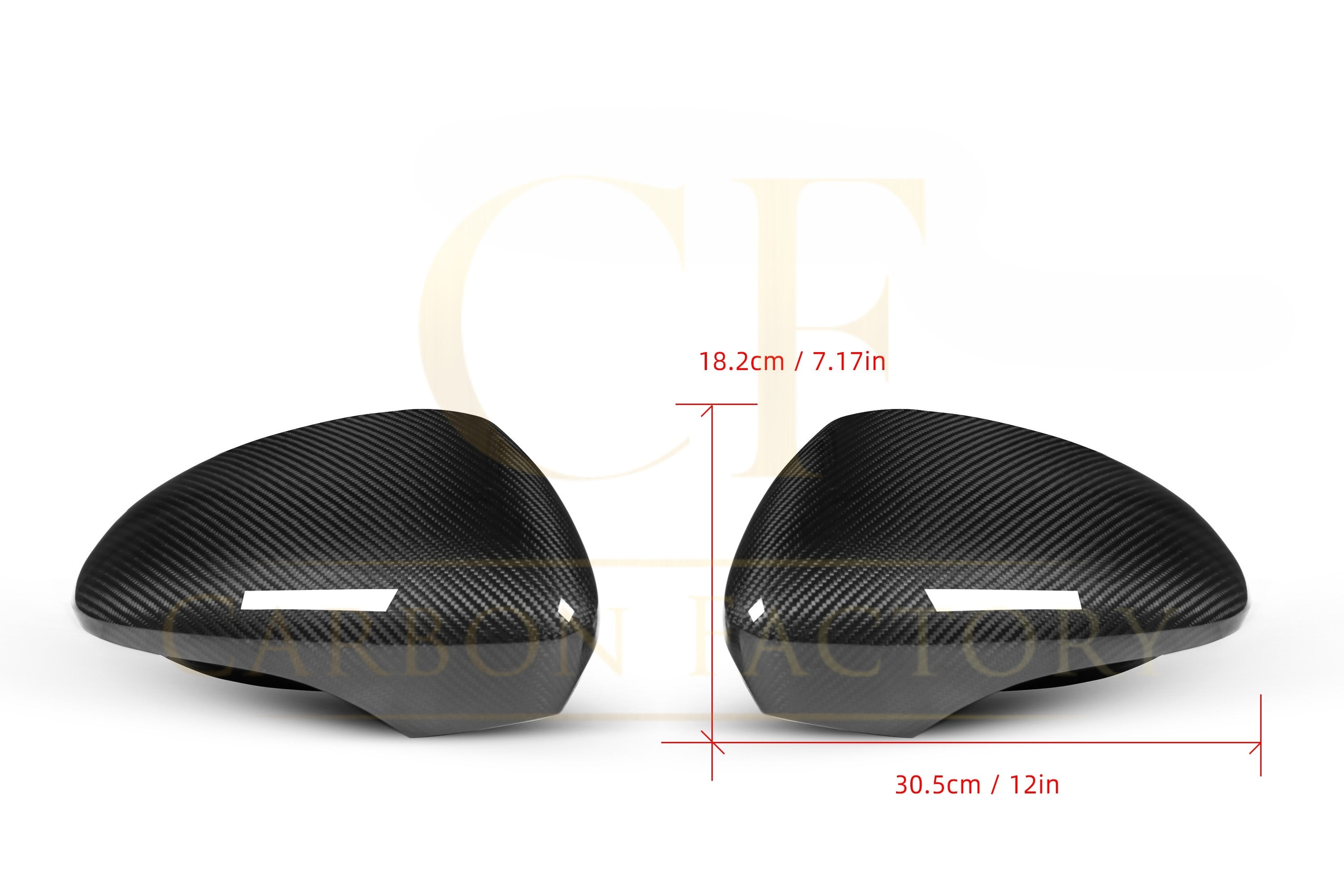 Pre-Preg Carbon Fibre Mirror Covers for Porsche Panamera 971 LHD 17-23 - Carbon Factory