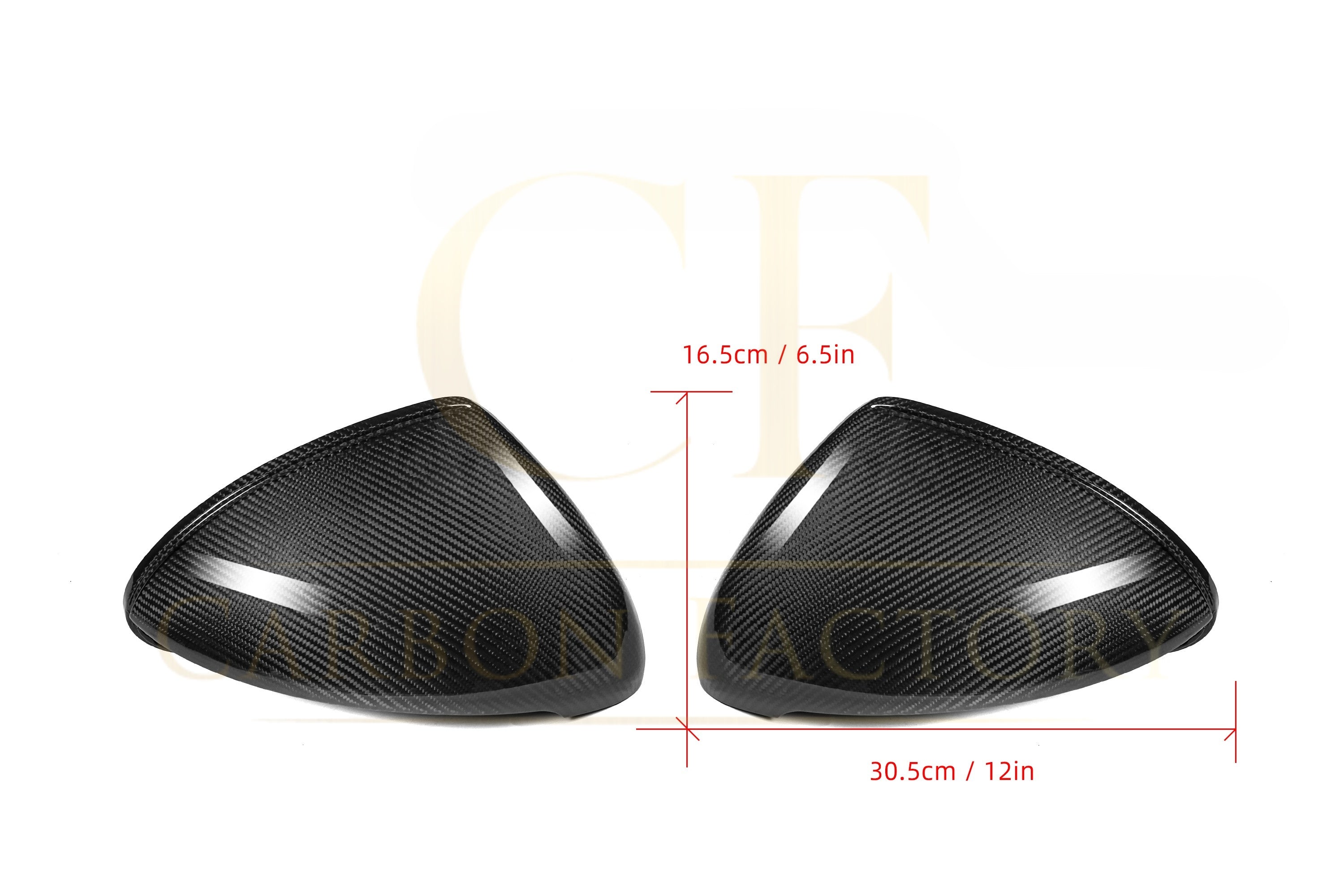 Pre-Preg Carbon Fibre Mirror Covers for Porsche Cayenne 958.2 14-18 LHD - Carbon Factory