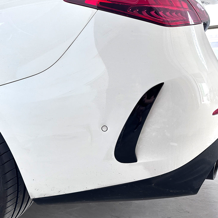 Style C Gloss Black Rear Bumper Trims for Mercedes Benz W206 C Class 22-Present (replacement) - Carbon Factory