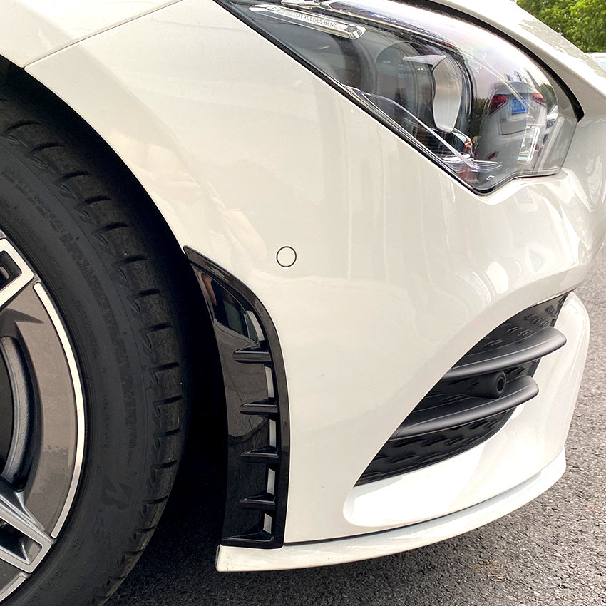 Gloss Black Front Side Trims for Mercedes Benz W118 CLA AMG 19-23 - Carbon Factory
