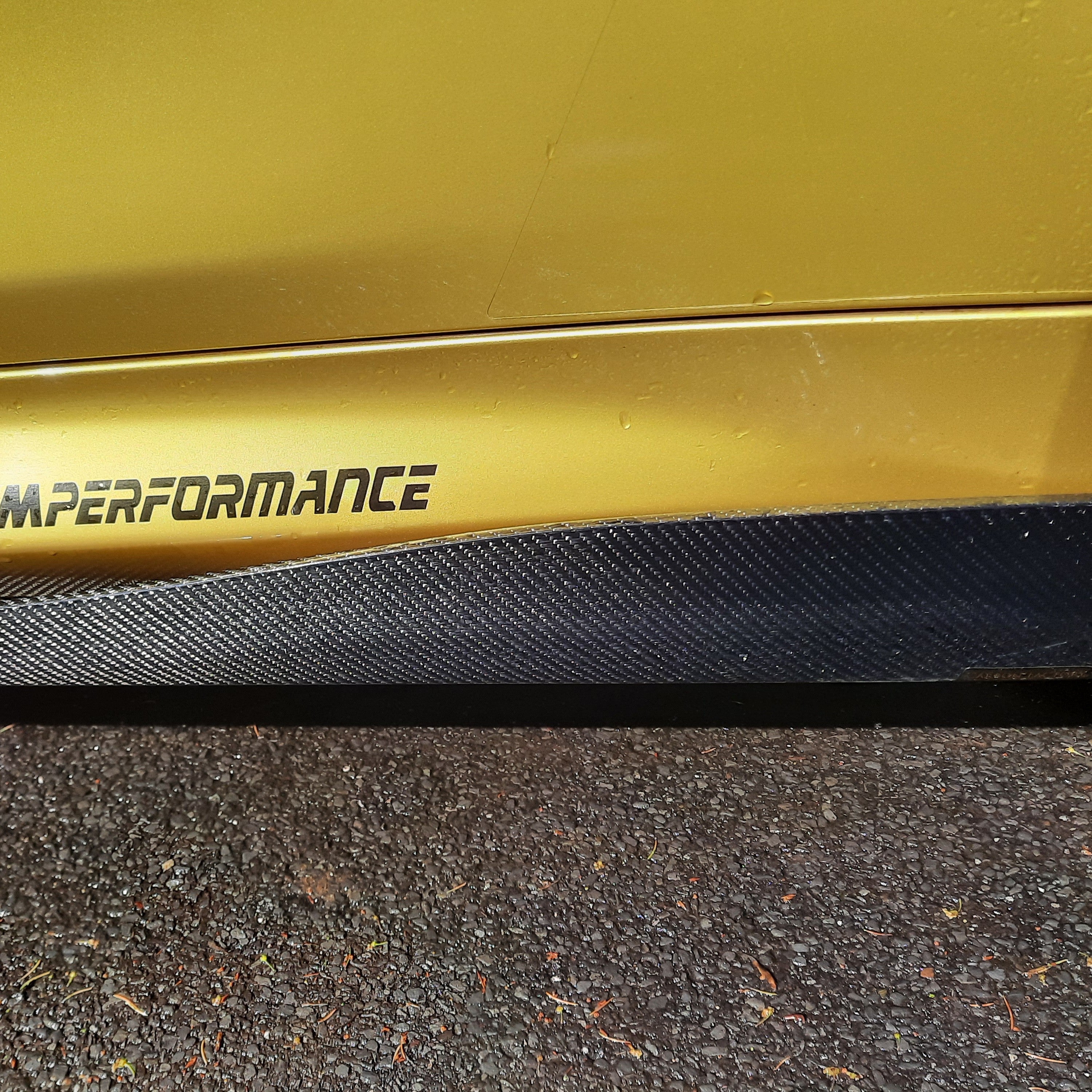 AP Style Carbon Fibre Side Skirts Extension for BMW F82 F83 M4 14-20