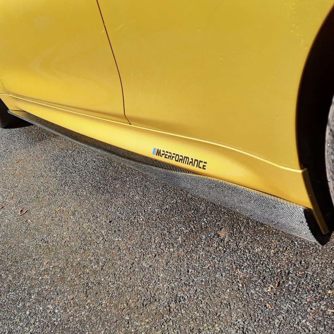 AP Style Carbon Fibre Side Skirts Extension for BMW F82 F83 M4 14-20
