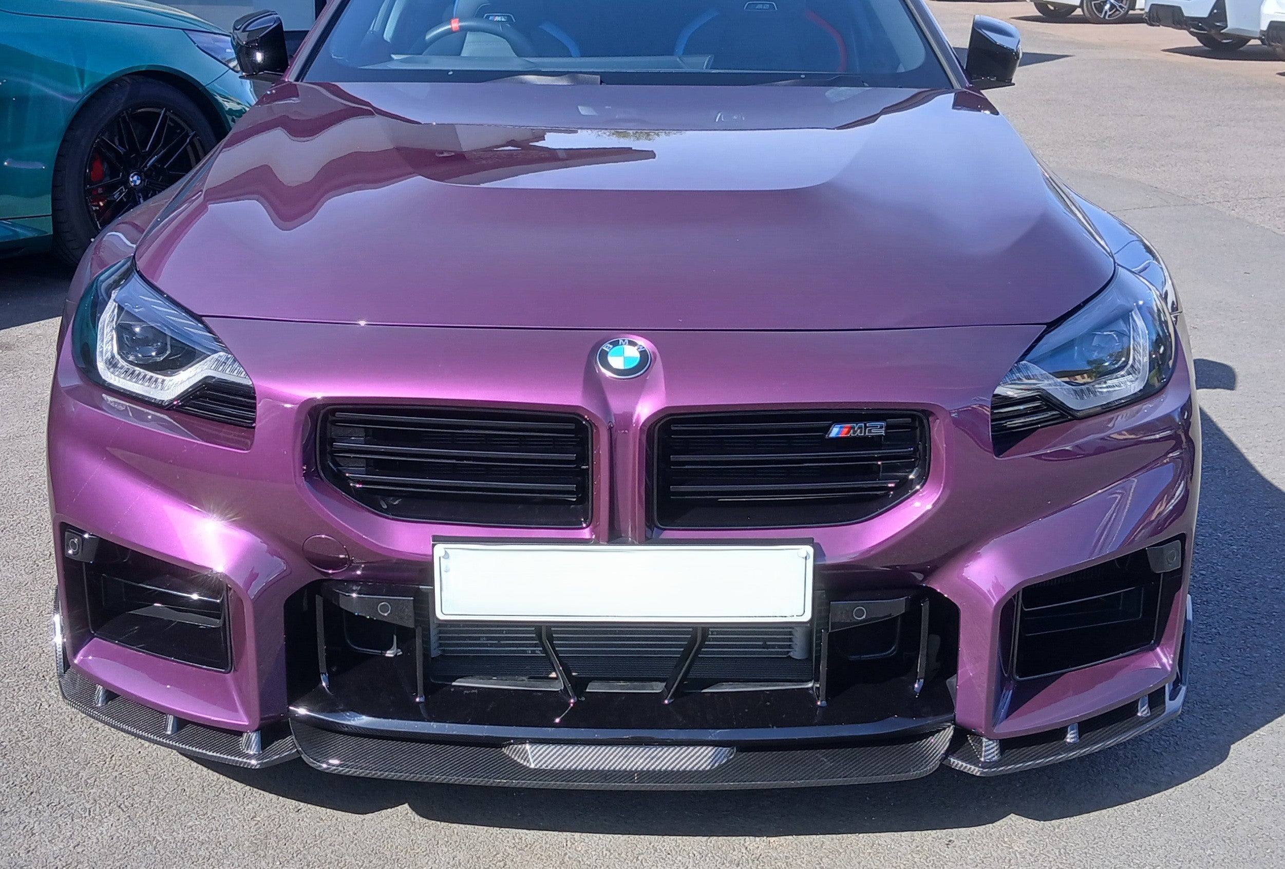 V Style Pre-Preg Carbon Fibre Front Splitter for BMW G87 M2 23-Present - Carbon Factory