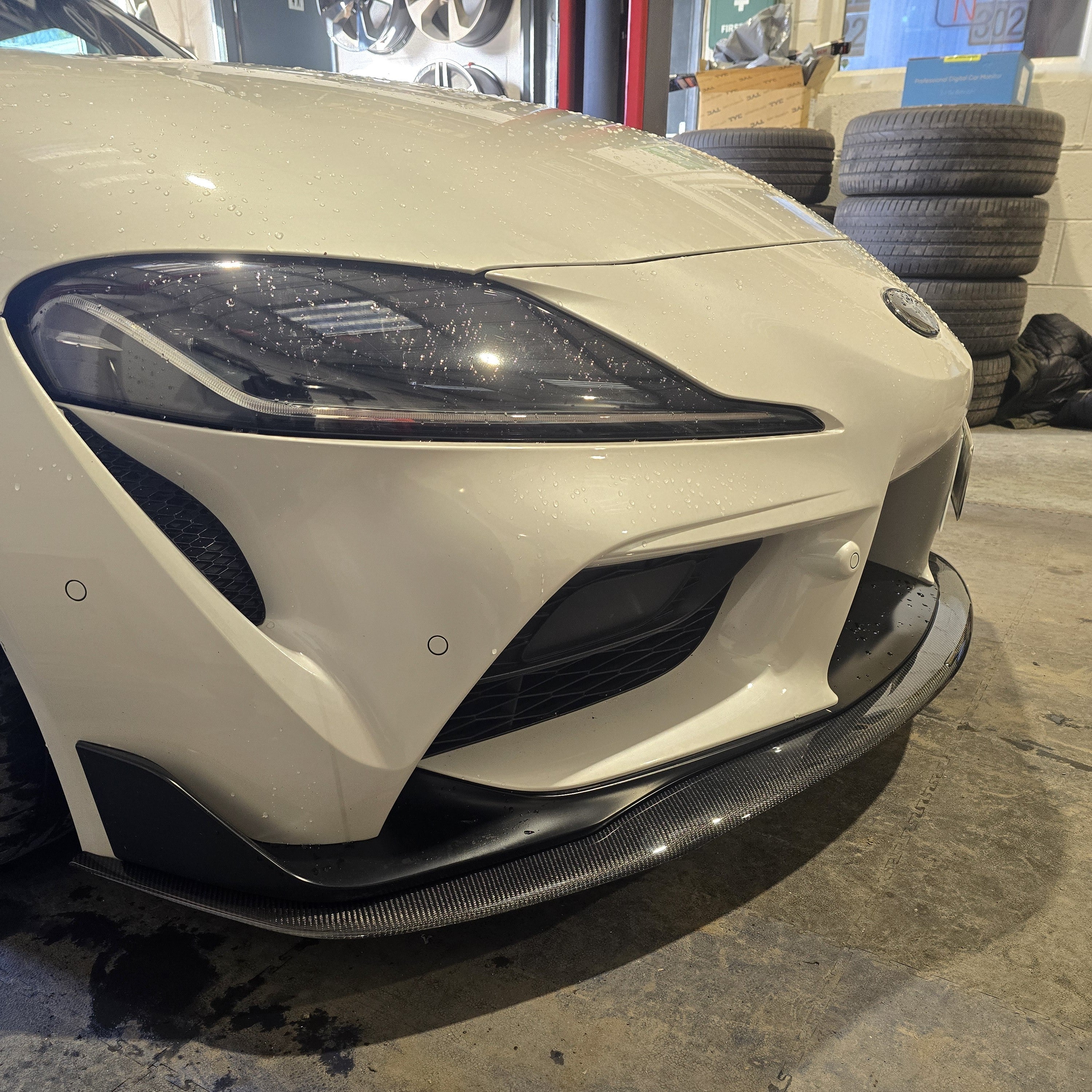 P Style Carbon Fibre Front Splitter for Toyota A90 Supra 19-Present - Carbon Factory