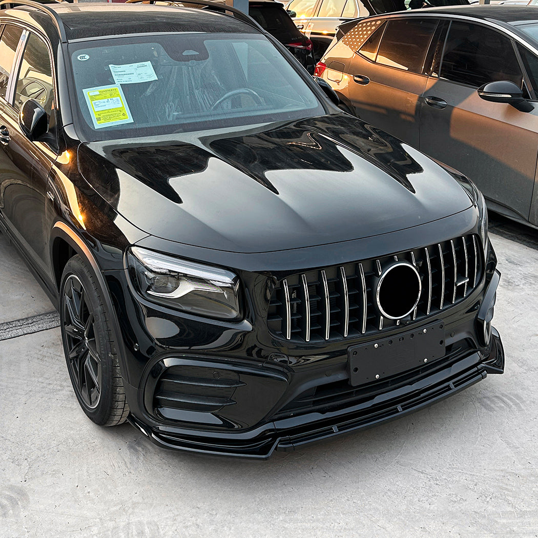 A Style Gloss Black Front Splitter for Mercedes Benz X247 GLB 24-26