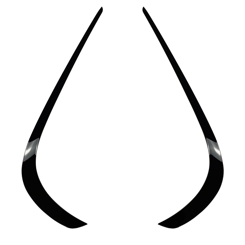Gloss Black Front Canards for Mercedes Benz W212 E Class Saloon AMG 13-17 - Carbon Factory