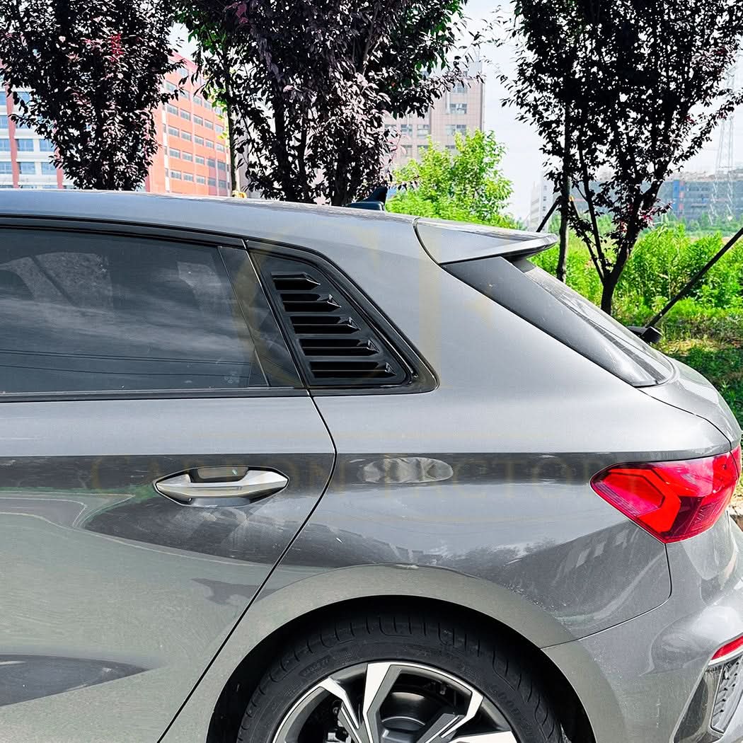 Gloss Black Window Louver Vents for Audi A3 8Y Sportback 20-Present - Carbon Factory