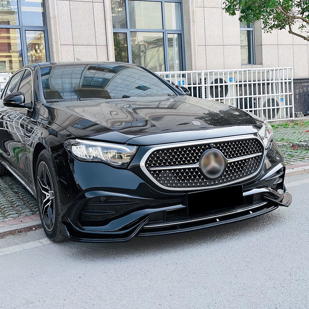 AMG Style Gloss Black Front Splitter for Mercedes Benz W214 E Class AMG 24-Present - Carbon Factory