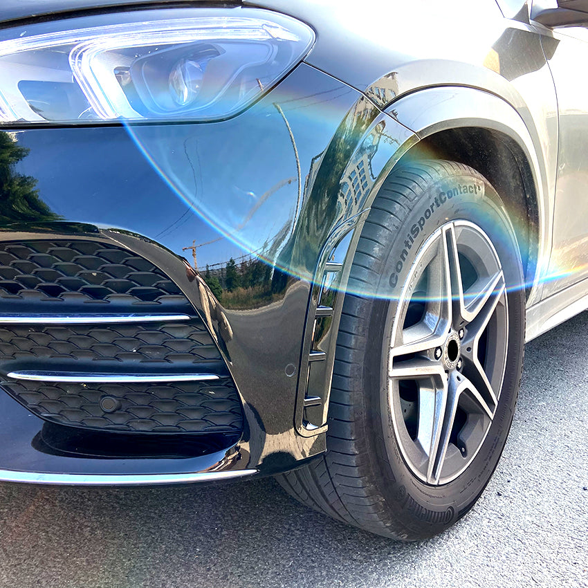 Gloss Black Front Side Trims for Mercedes Benz W167 C167 GLE 19-23