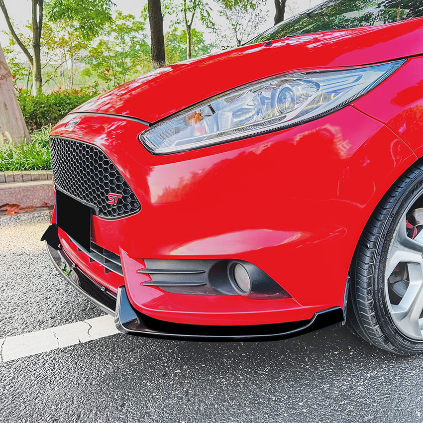 Gloss Black Front Splitter for Ford Fiesta ST B299 MK7.5 13-17