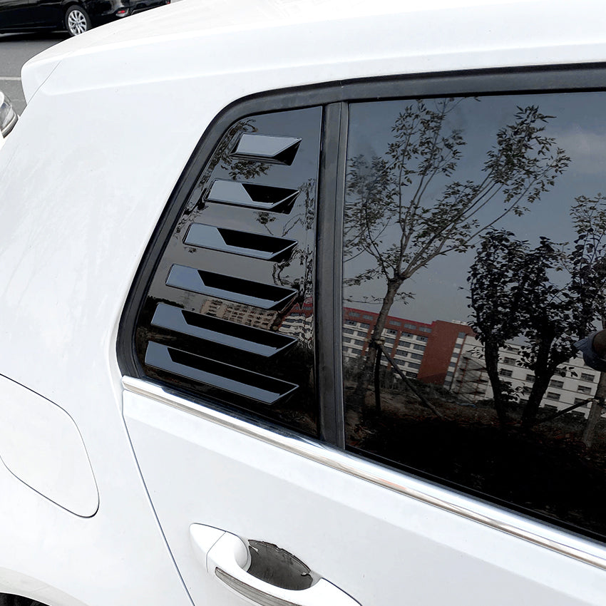 Gloss Black Window Louvers for VW Golf MK7 MK7.5 14-20