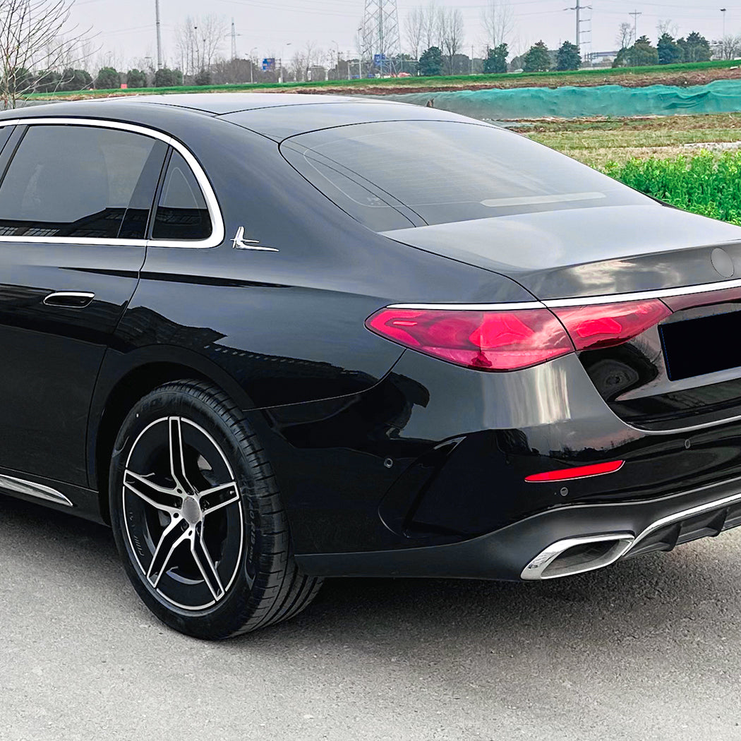 Gloss Black Rear Bumper Trims for Mercedes Benz W214 E Class AMG 24-Present - Carbon Factory