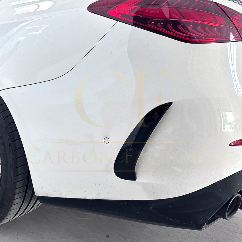 Style C Gloss Black Rear Bumper Trims for Mercedes Benz W206 C Class 22-Present (replacement) - Carbon Factory