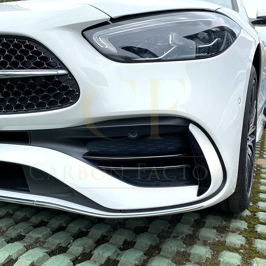 Gloss Black Front Grille Trims for Mercedes Benz W206 C Class 22-Present - Carbon Factory