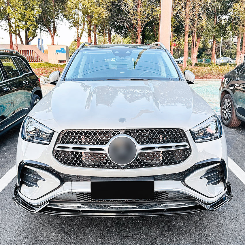 A Style Gloss Black Front Splitter for Mercedes Benz W167 C167 GLE 24-26