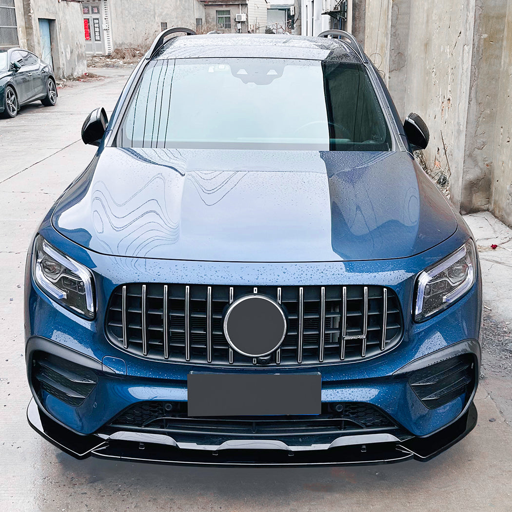 A Style Gloss Black Front Splitter for Mercedes Benz X247 GLB 19-23