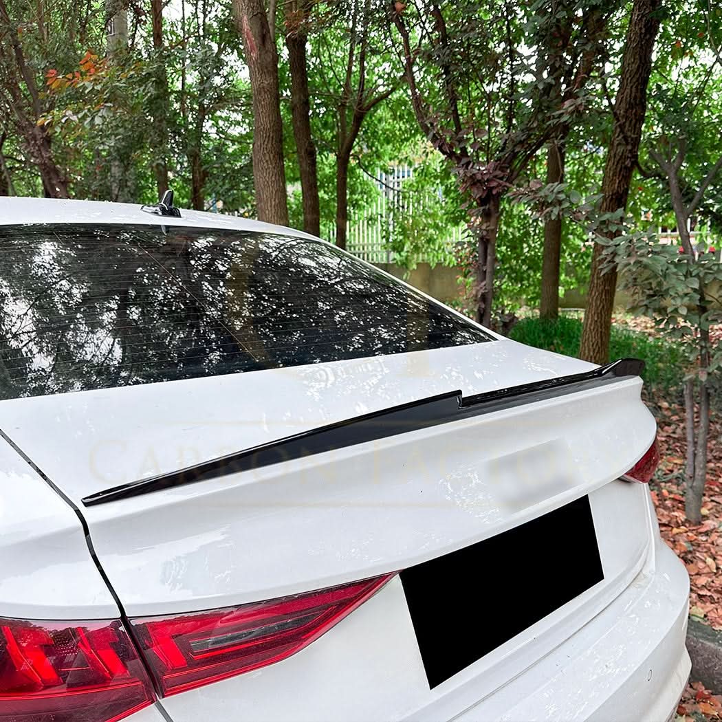 V Style Gloss Black Boot Spoiler for Audi A3 S3 RS3 8Y Saloon 20-Present - Carbon Factory