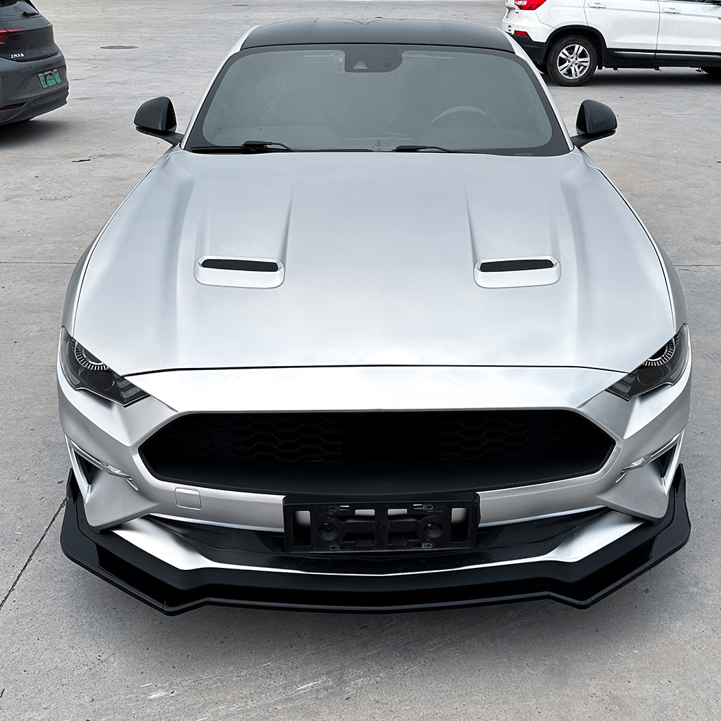 Gloss Black Front Splitter for Ford Mustang S550 MK6.5 18-23