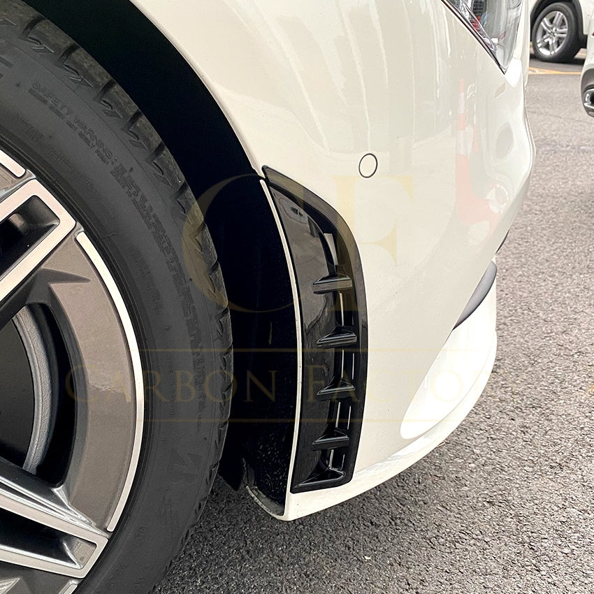 Gloss Black Front Side Trims for Mercedes Benz W118 CLA AMG 19-23 - Carbon Factory