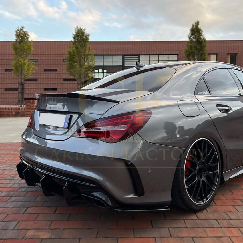Gloss Black Rear Diffuser Extension for Mercedes Benz W117 CLA45 16-19 - Carbon Factory