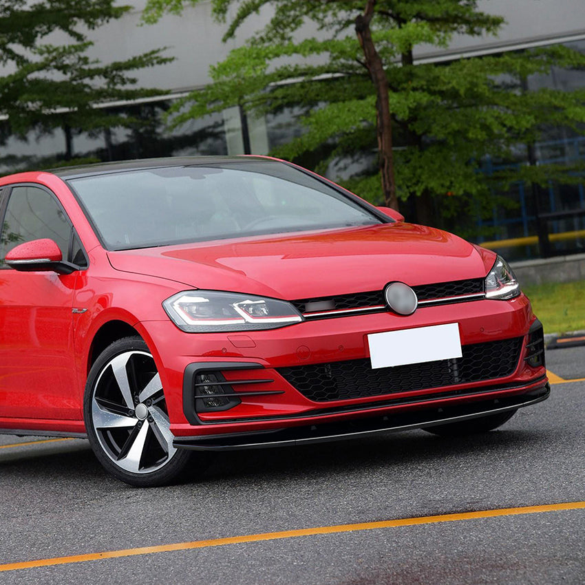 V1 Style Gloss Black Front Splitter for VW Golf MK7.5 GTI & R Line 17-20