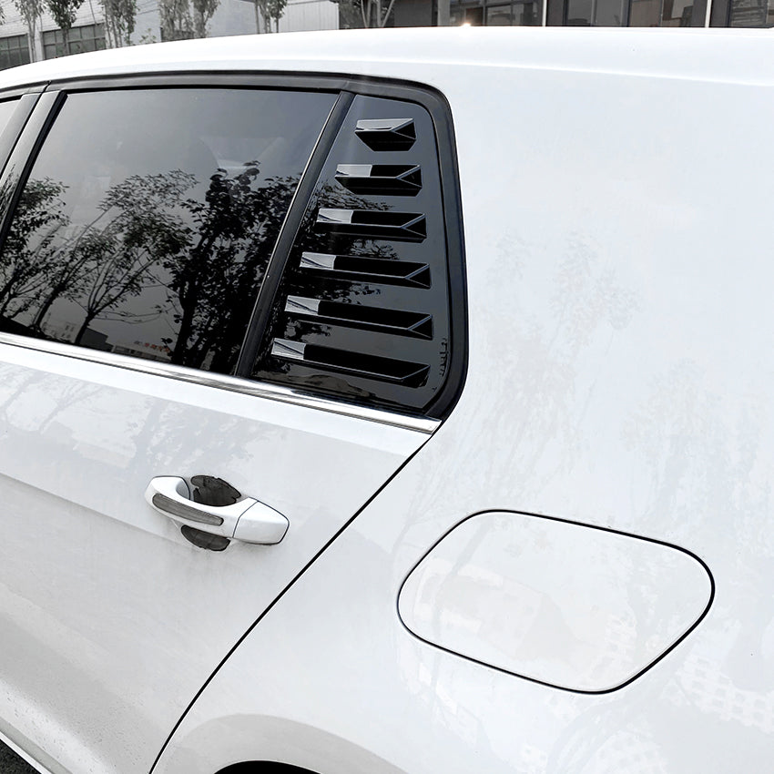 Gloss Black Window Louvers for VW Golf MK7 MK7.5 14-20