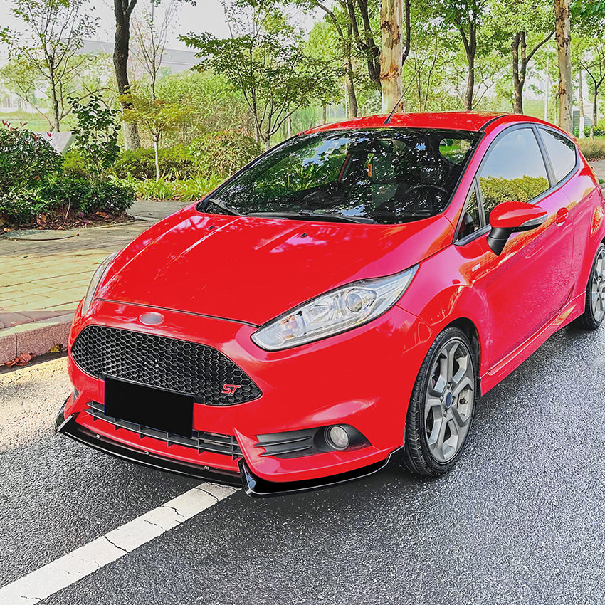 Gloss Black Front Splitter for Ford Fiesta ST B299 MK7.5 13-17