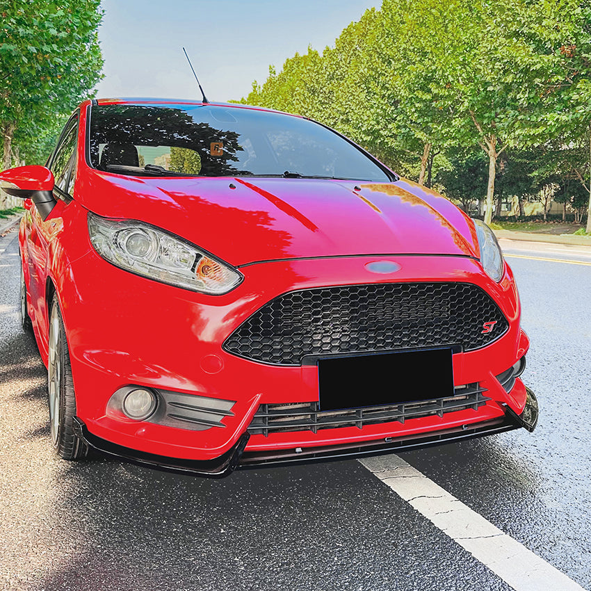 Gloss Black Front Splitter for Ford Fiesta ST B299 MK7.5 13-17