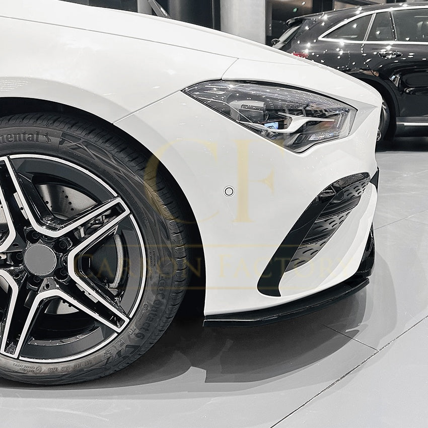 AMG Style Gloss Black Front Splitter for Mercedes Benz W177 A Class AMG & A35 23-25 - Carbon Factory