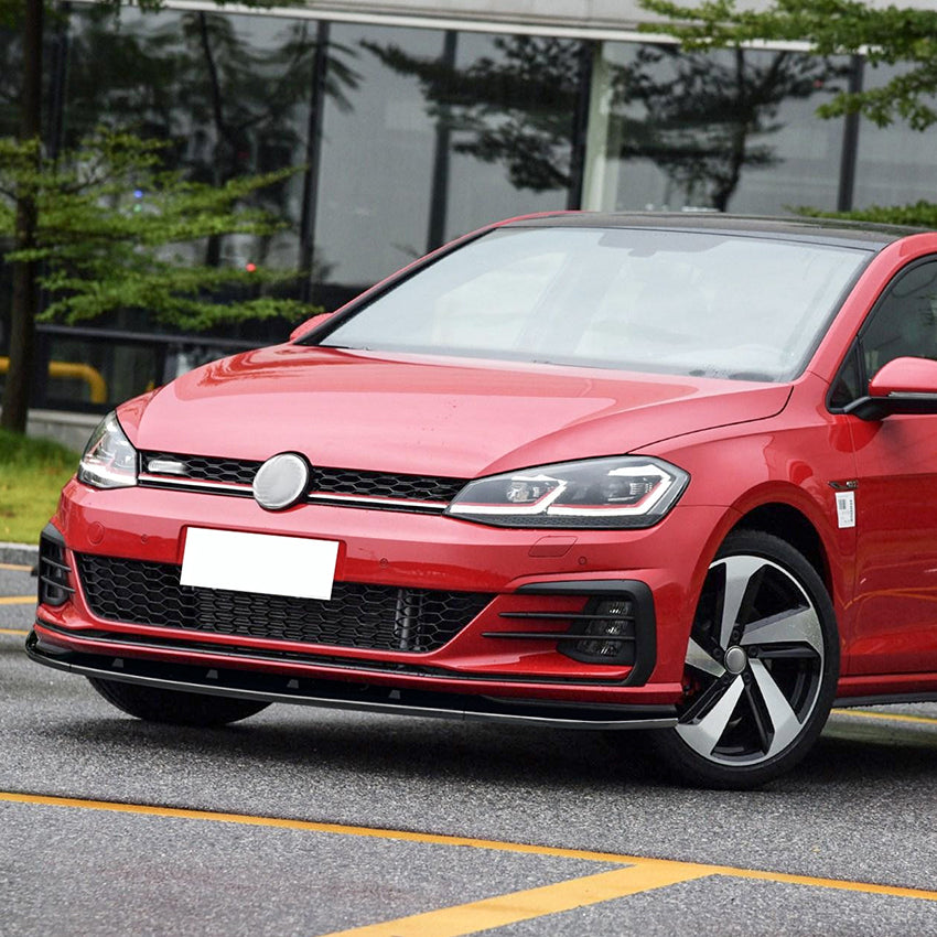 V1 Style Gloss Black Front Splitter for VW Golf MK7.5 GTI & R Line 17-20