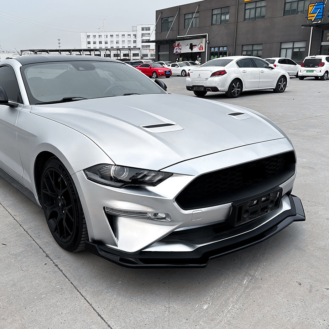 Gloss Black Front Splitter for Ford Mustang S550 MK6.5 18-23