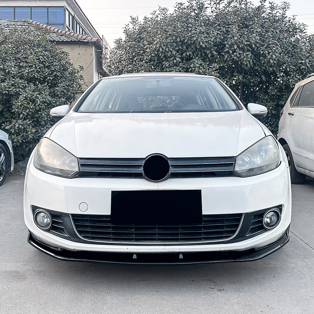 Gloss Black Front Splitter for VW Golf MK6 Standard Model 08-12