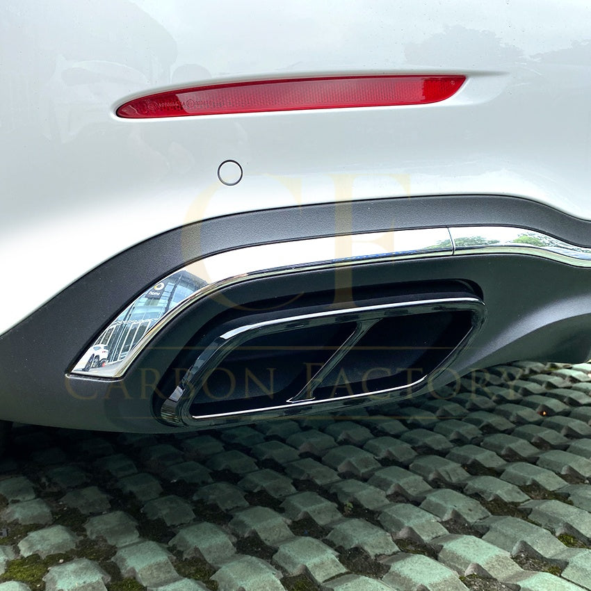 Gloss Black Exhaust Tip Covers for Mercedes Benz W206 C Class 22-Present - Carbon Factory