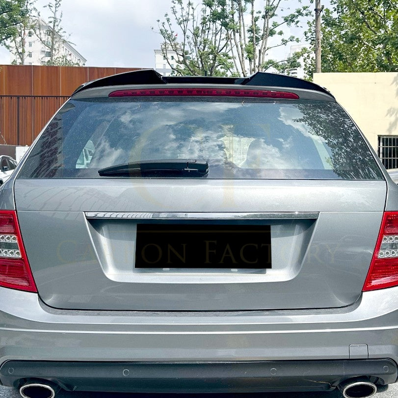 AMG Style Gloss Black Boot Spoiler for Mercedes Benz W204 C Class & C63 Estate 07-14 - Carbon Factory