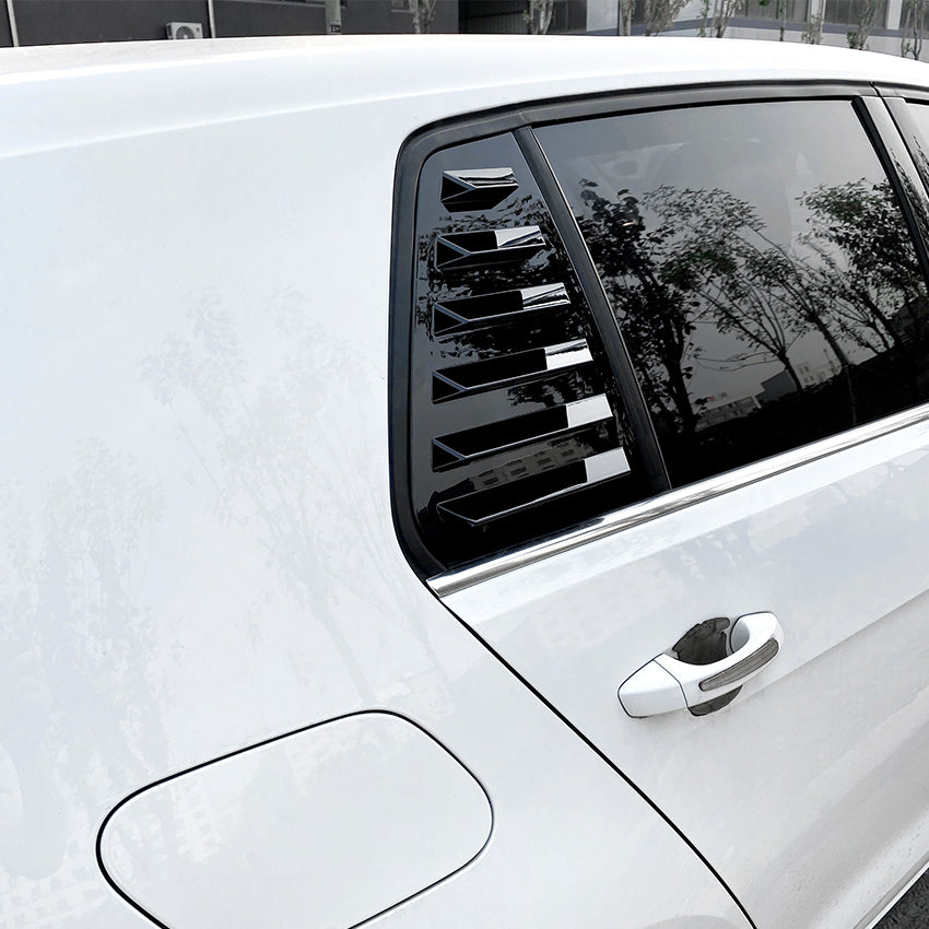 Gloss Black Window Louvers for VW Golf MK7 MK7.5 14-20