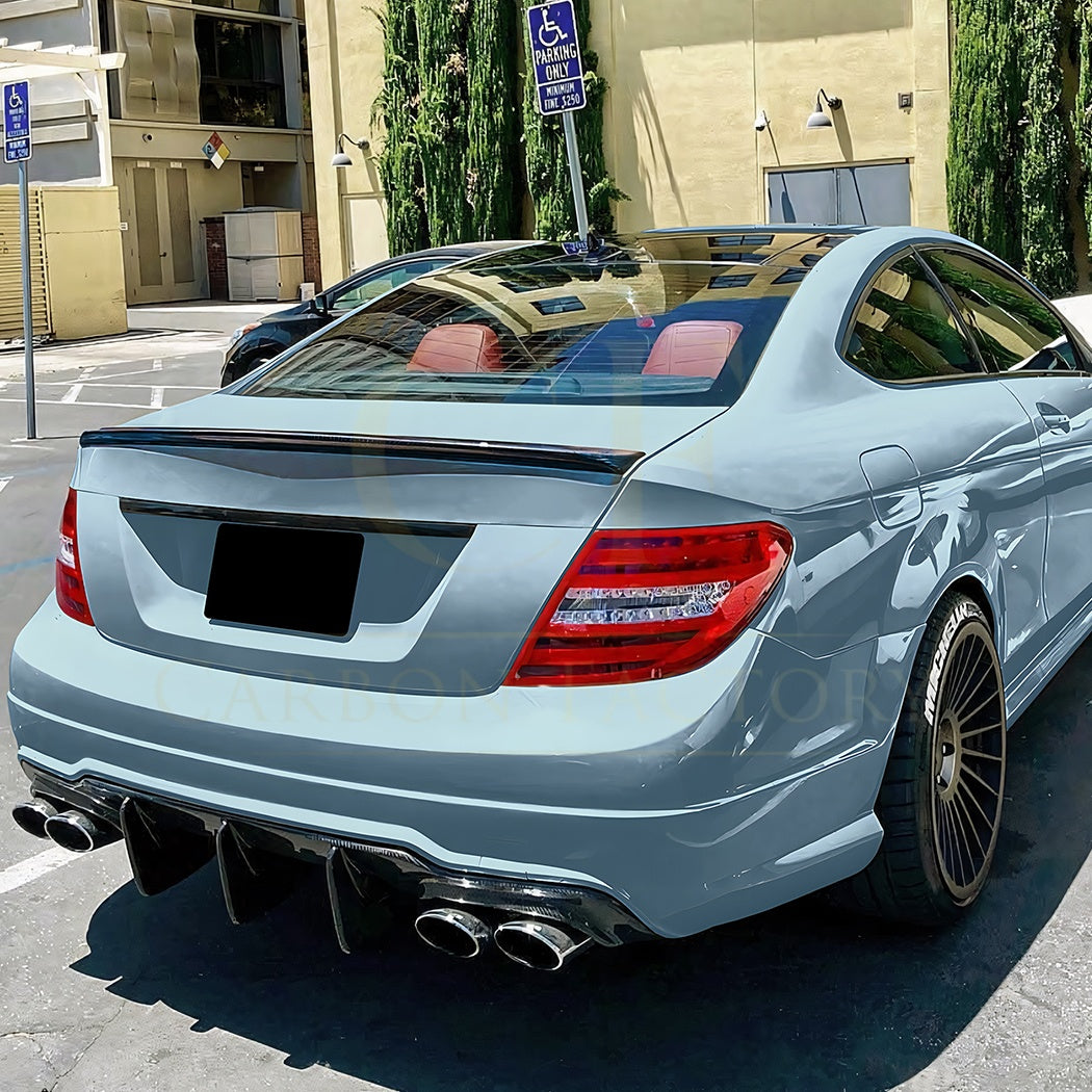 AMG Style Gloss Black Boot Spoiler for Mercedes Benz W204 C Class & C63 Coupe 07-14 - Carbon Factory