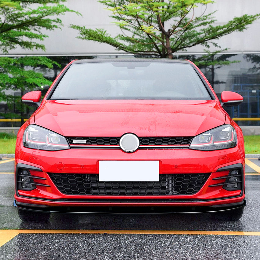 V1 Style Gloss Black Front Splitter for VW Golf MK7.5 GTI & R Line 17-20