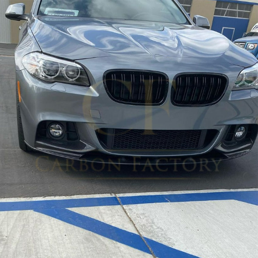 V Style Gloss Black Front Splitter for BMW F10 F11 5 Series 10-17