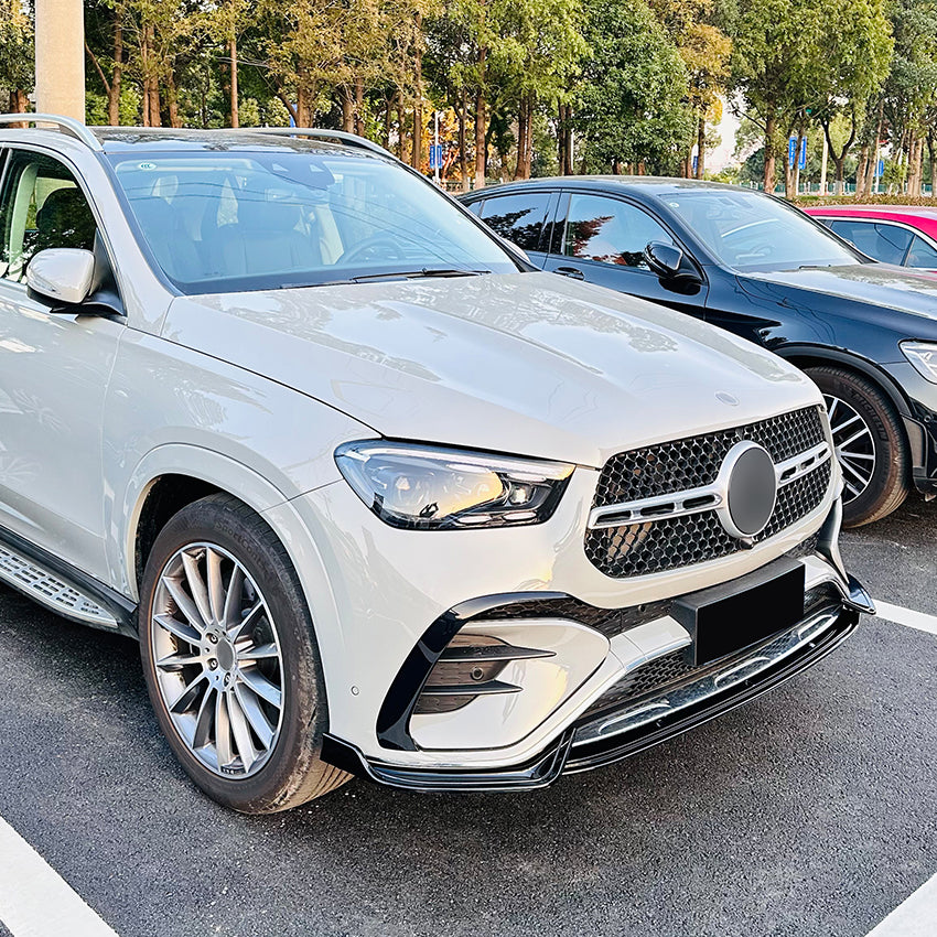 A Style Gloss Black Front Splitter for Mercedes Benz W167 C167 GLE 24-26