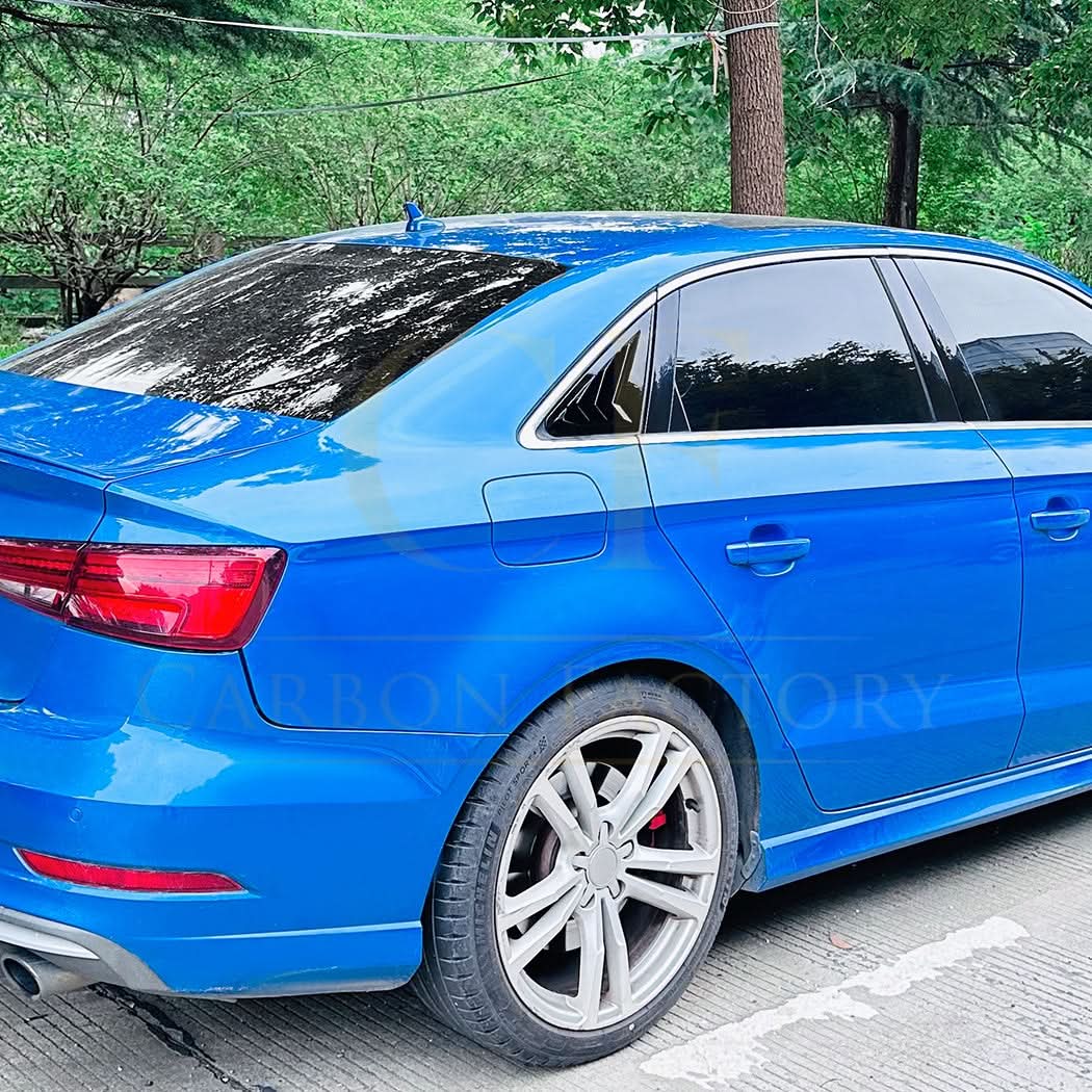 Gloss Black Window Louver Vents for Audi A3 8V S3 Saloon 13-20 - Carbon Factory