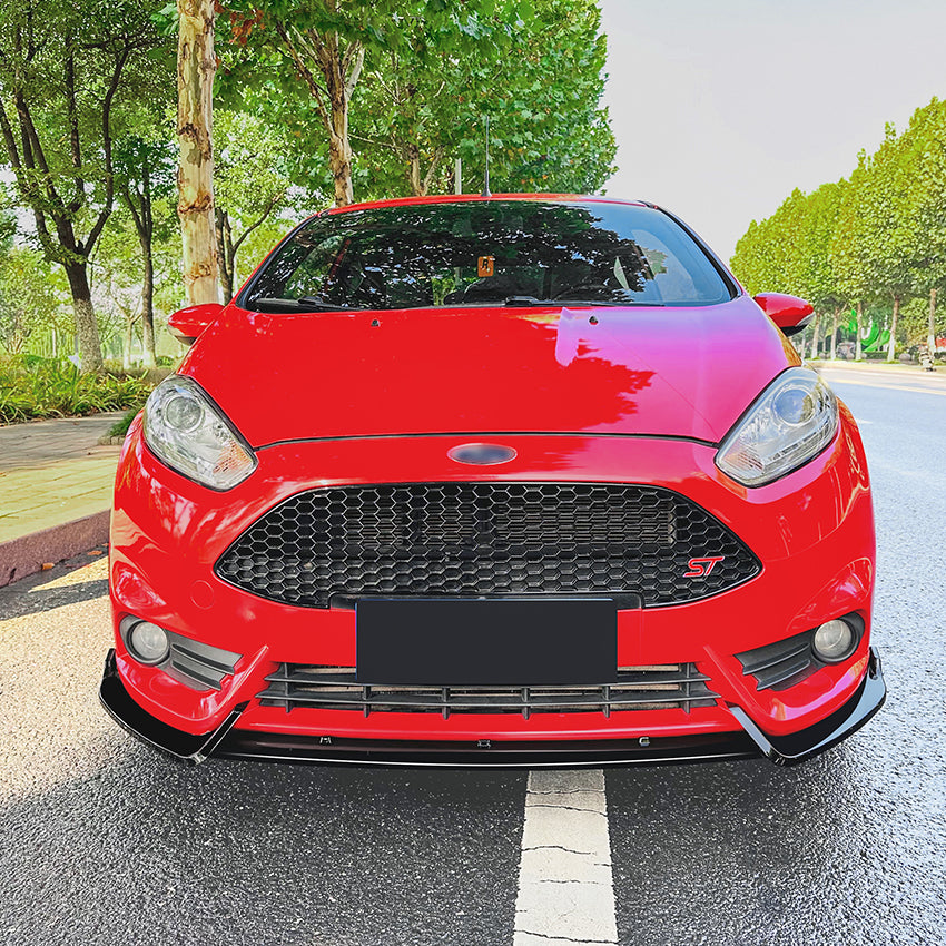 Gloss Black Front Splitter for Ford Fiesta ST B299 MK7.5 13-17