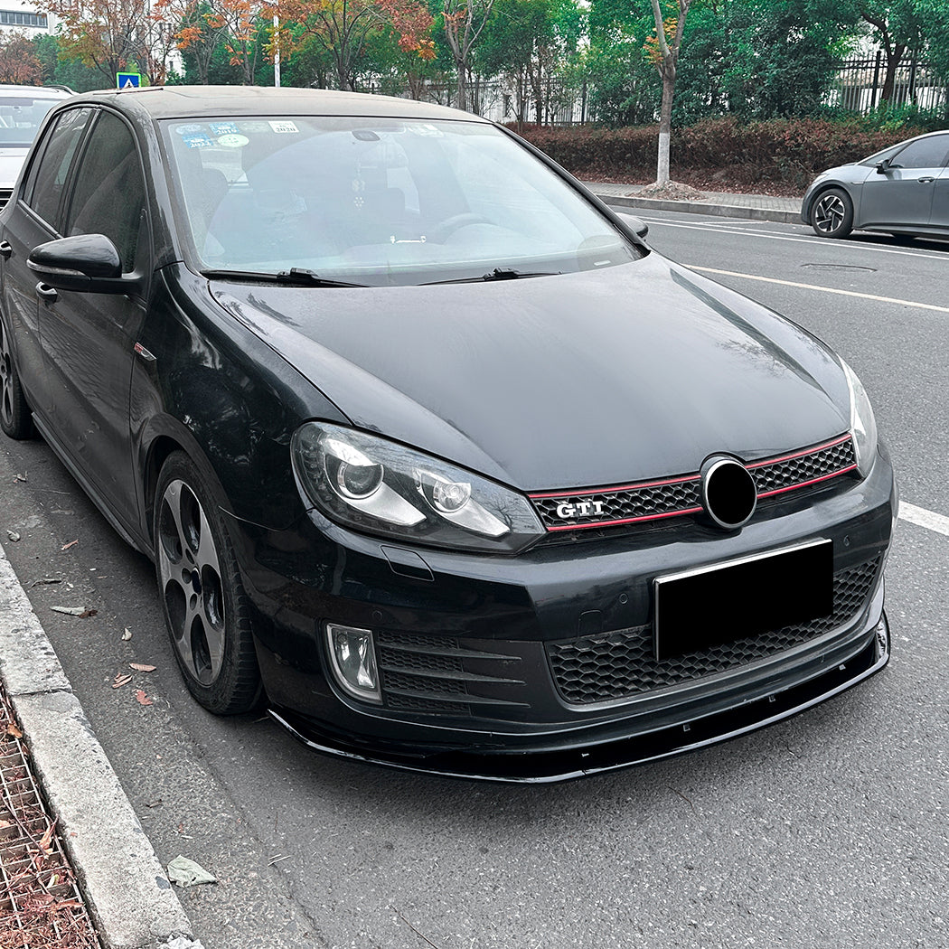 Gloss Black Front Splitter for VW Golf MK6 GTI 08-12