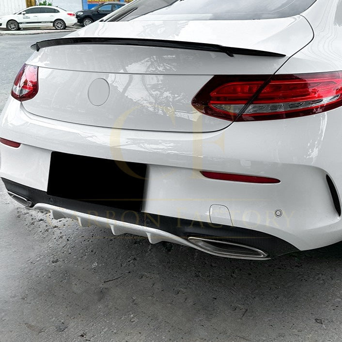 Brabus Style Gloss Black Boot Spoiler for Mercedes Benz W205 C Class Coupe 15-21 - Carbon Factory