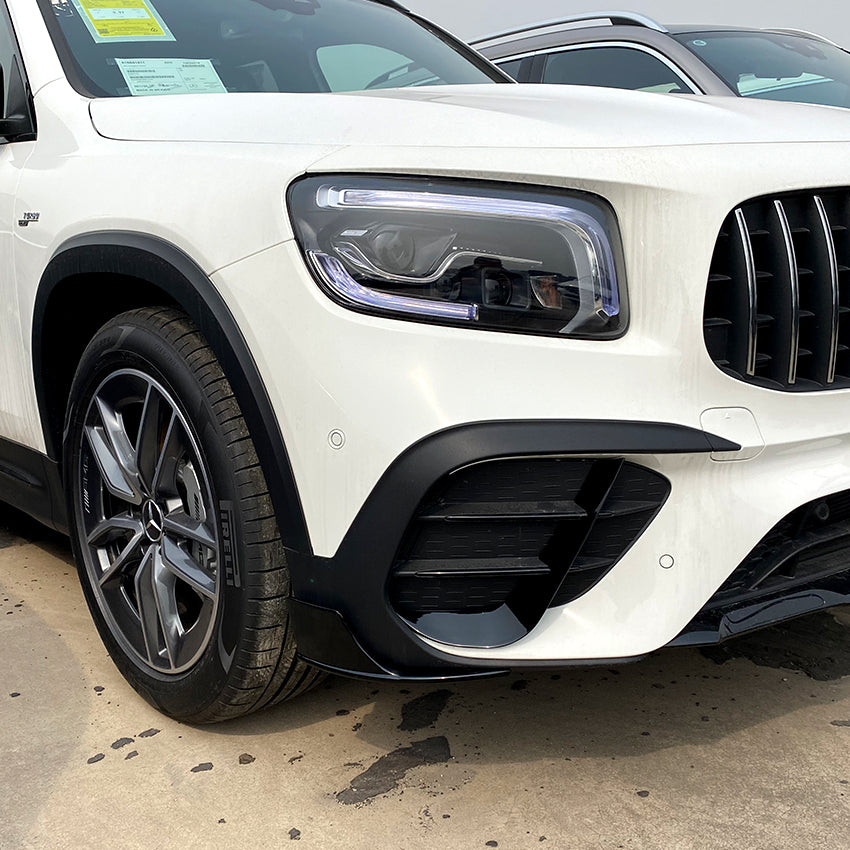 Gloss Black Front Bumper Trims for Mercedes Benz X247 GLB AMG 19-23
