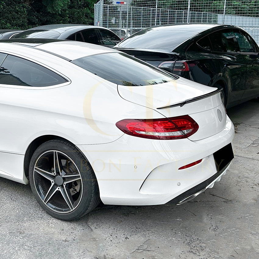 Brabus Style Gloss Black Boot Spoiler for Mercedes Benz W205 C Class Coupe 15-21 - Carbon Factory