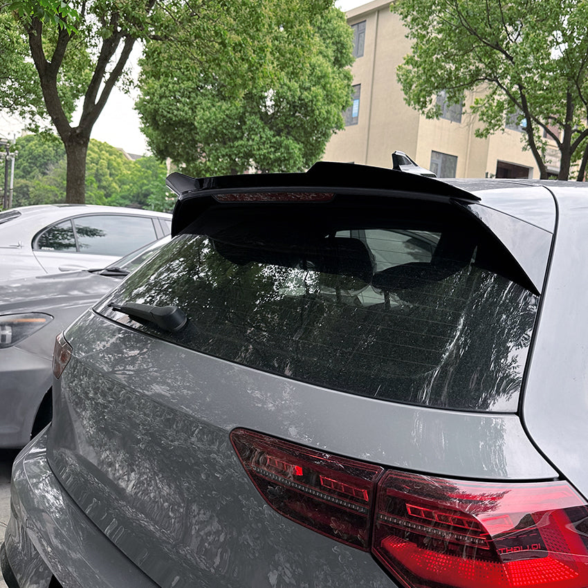 V Style Gloss Black Spoiler for VW Golf MK8 MK8.5 GTI & R & GTD 20-26