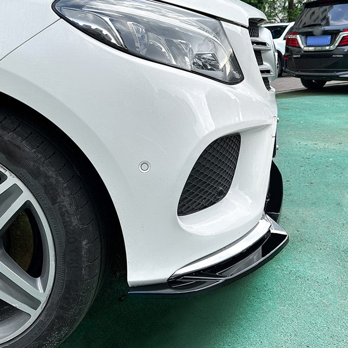 Gloss Black Front Splitter for Mercedes Benz W166 C292 GLE Facelift 16-19